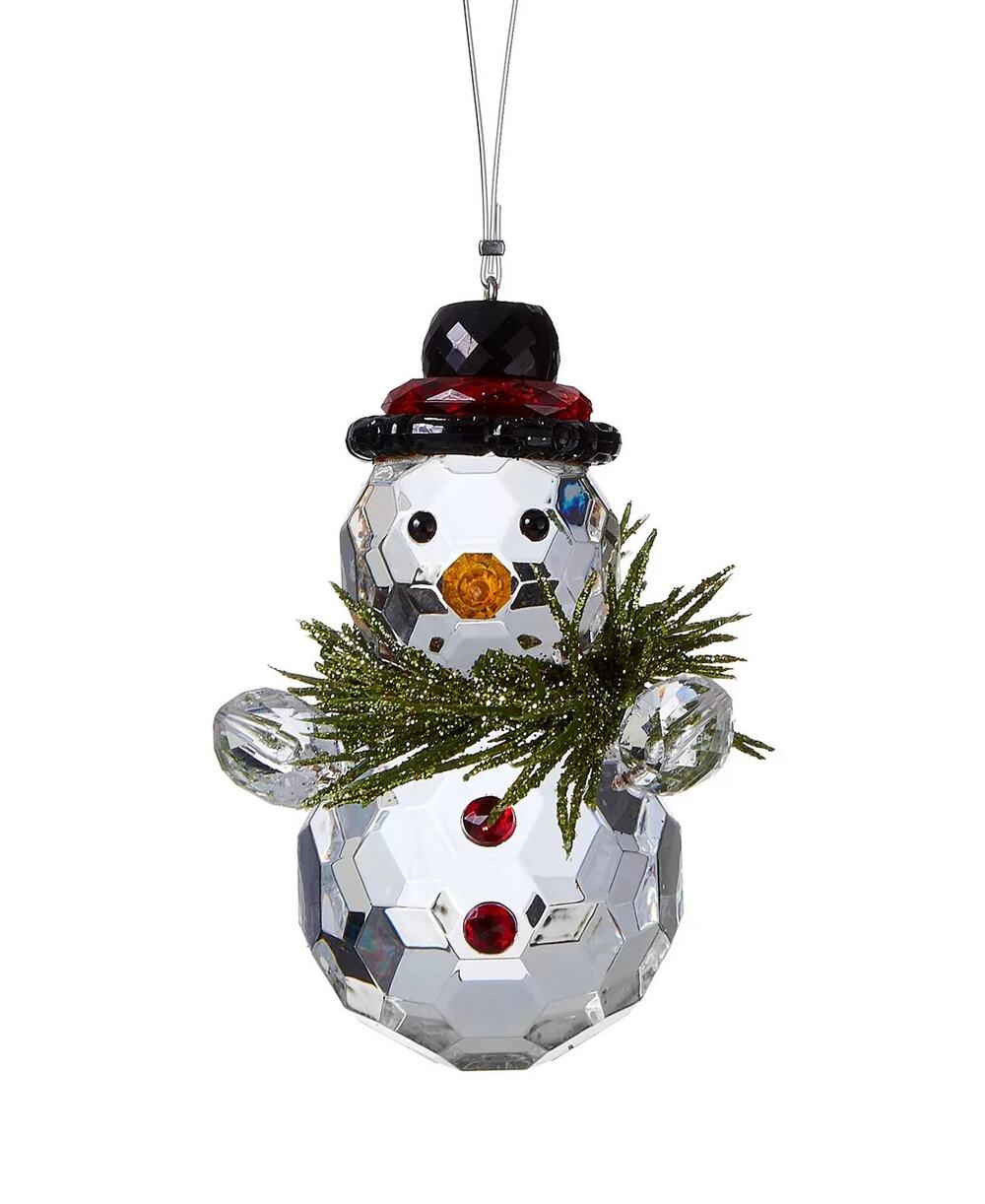 GANZ Kissing Krystals Teeny Snowman Christmas Ornament NEW